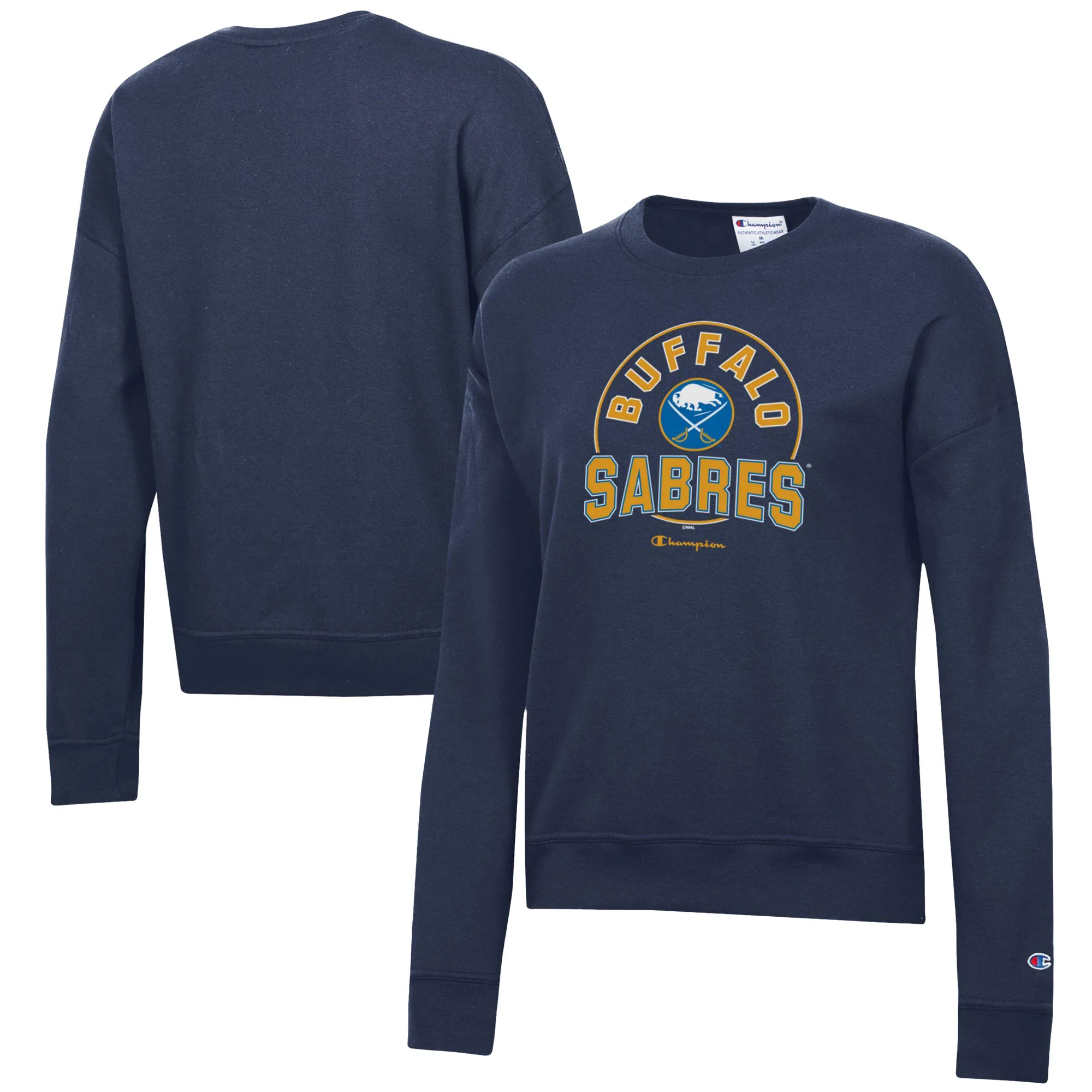 Women's Buffalo Sabres Champion Navy Powerblend Pullover Sweatshirt