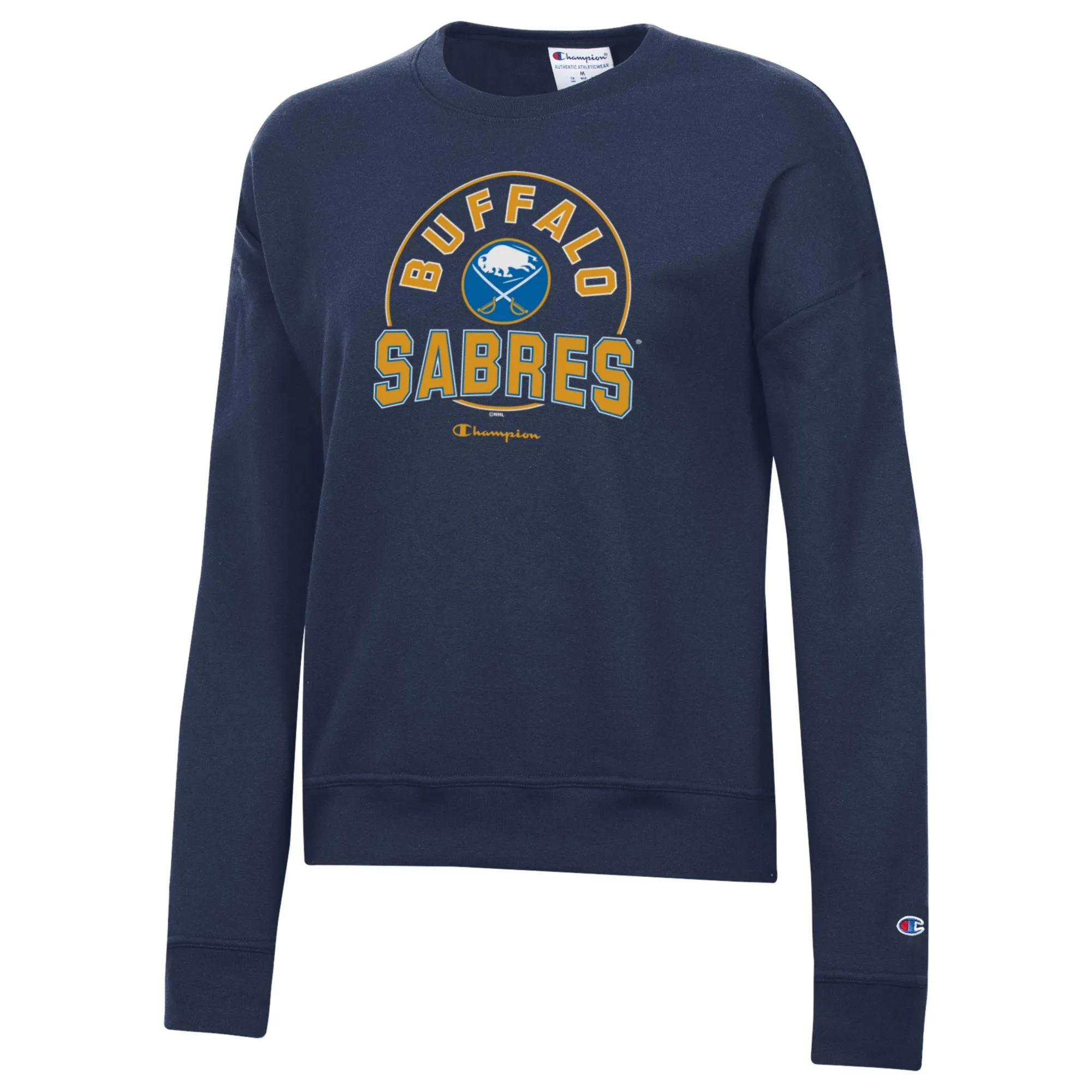 Women's Buffalo Sabres Champion Navy Powerblend Pullover Sweatshirt