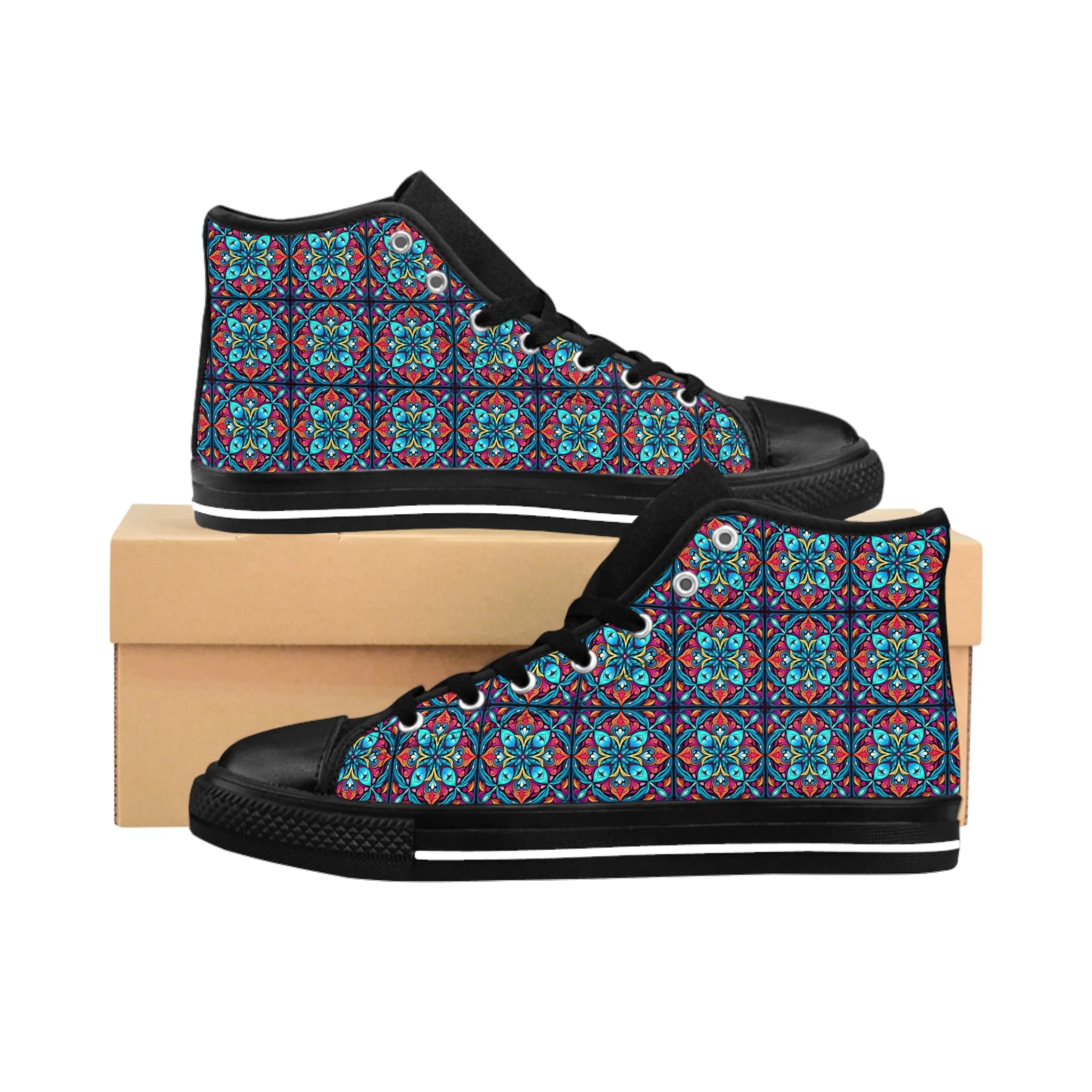 Women's Classic Modern Design High Sneakers. GB-000008Cmer