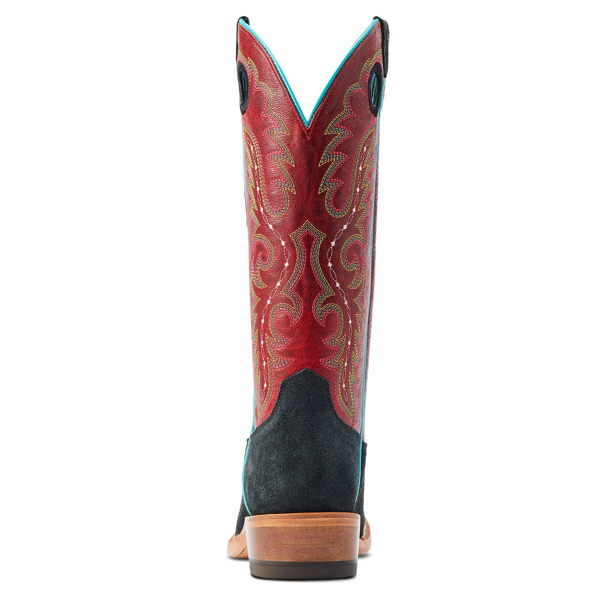 Women’s futurity boon western boot black roughtout / crimson|10044402