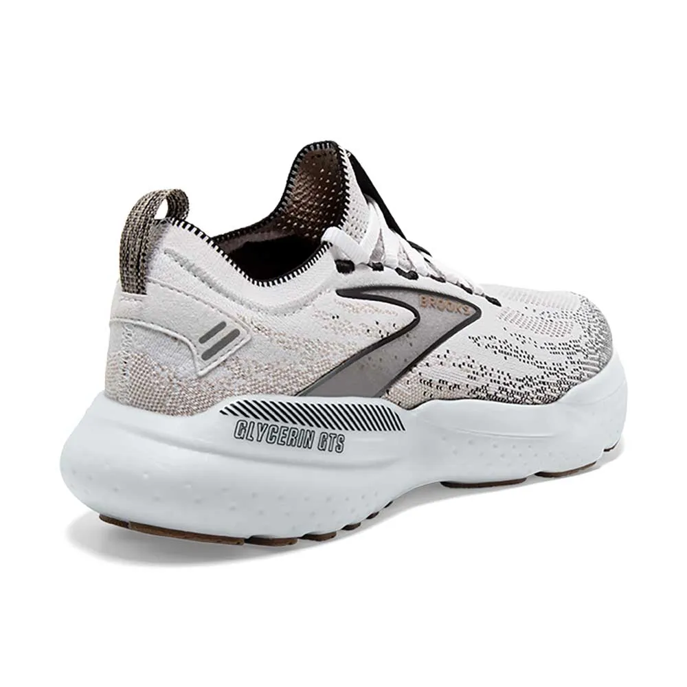 Women's Glycerin StealthFit GTS 21 Running Shoe - White/Grey/Black - Regular (B)