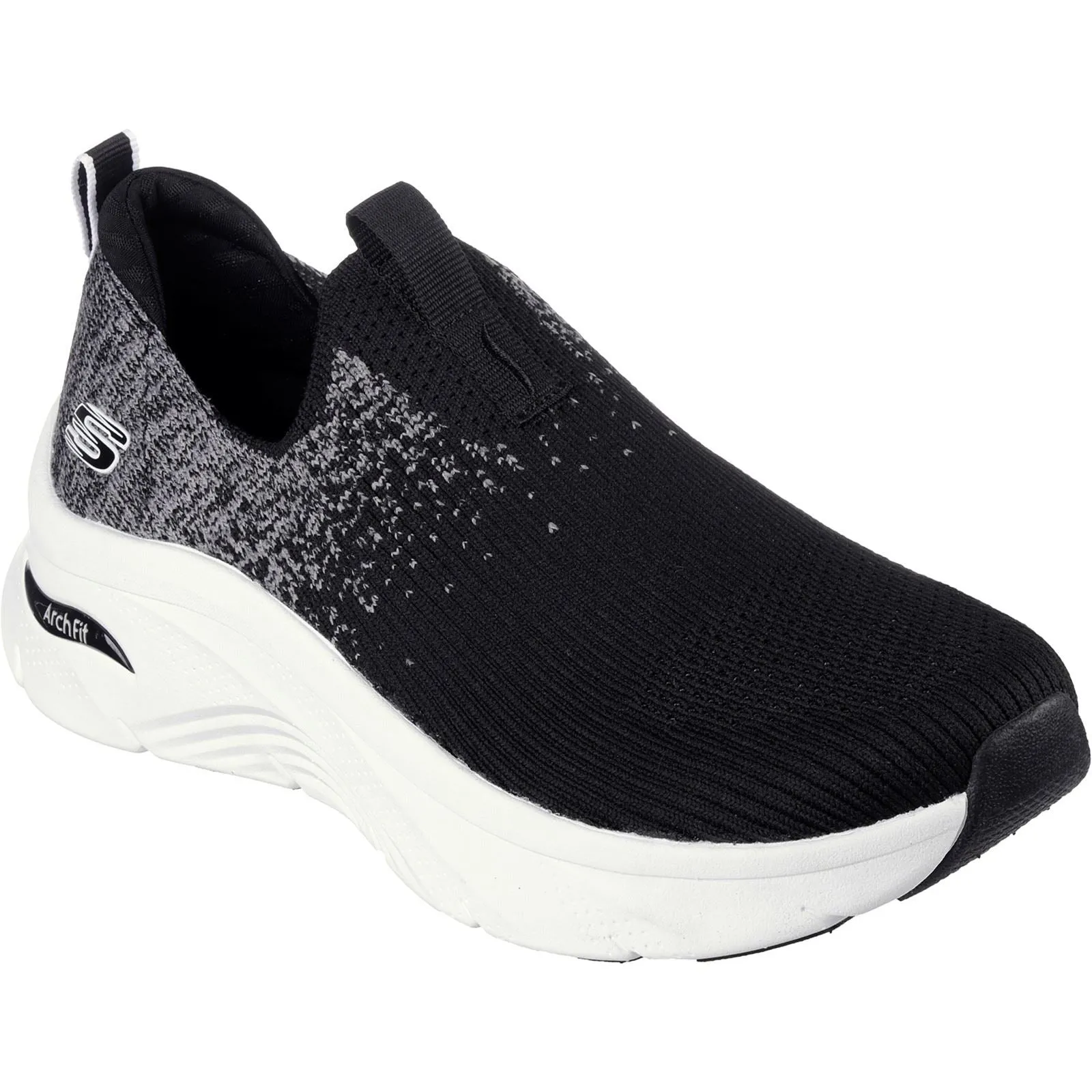 Women's Wide Fit Skechers 149684 Arch Fit D'Lux Key Journey Sneakers - Black