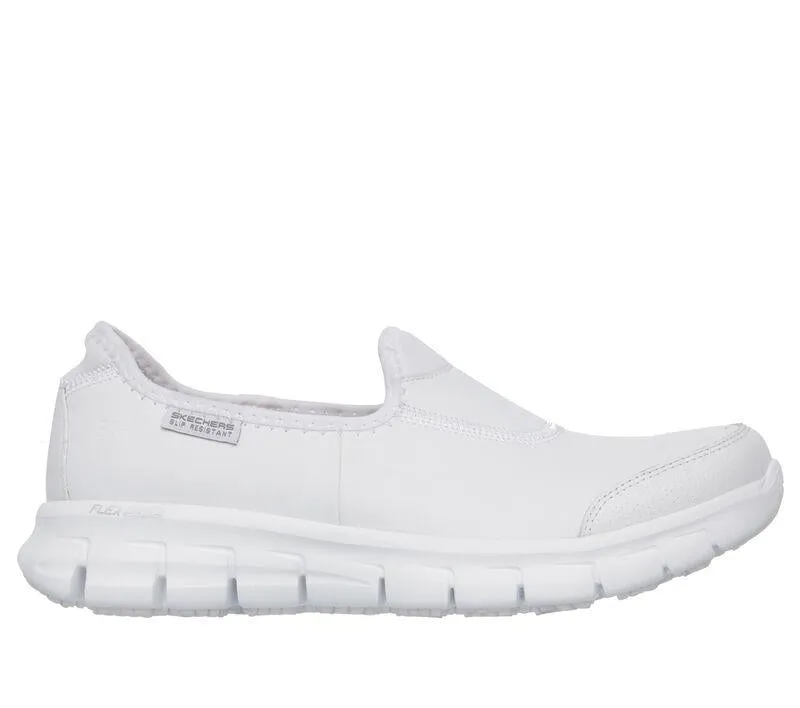 Women's Wide Fit Skechers 76536EC Work Relaxed Fit Sure Track Sneakers