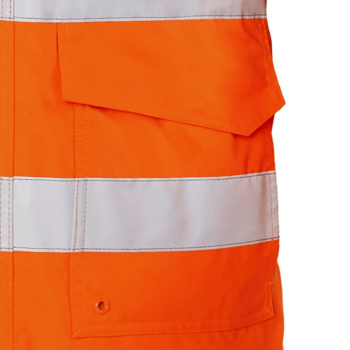 Workhorse MJA053 Men's High Visibility 6-In-1 Jacket X Back with Reversible Inner Vest - NSW Rail Comp - Oxford Polyester - 