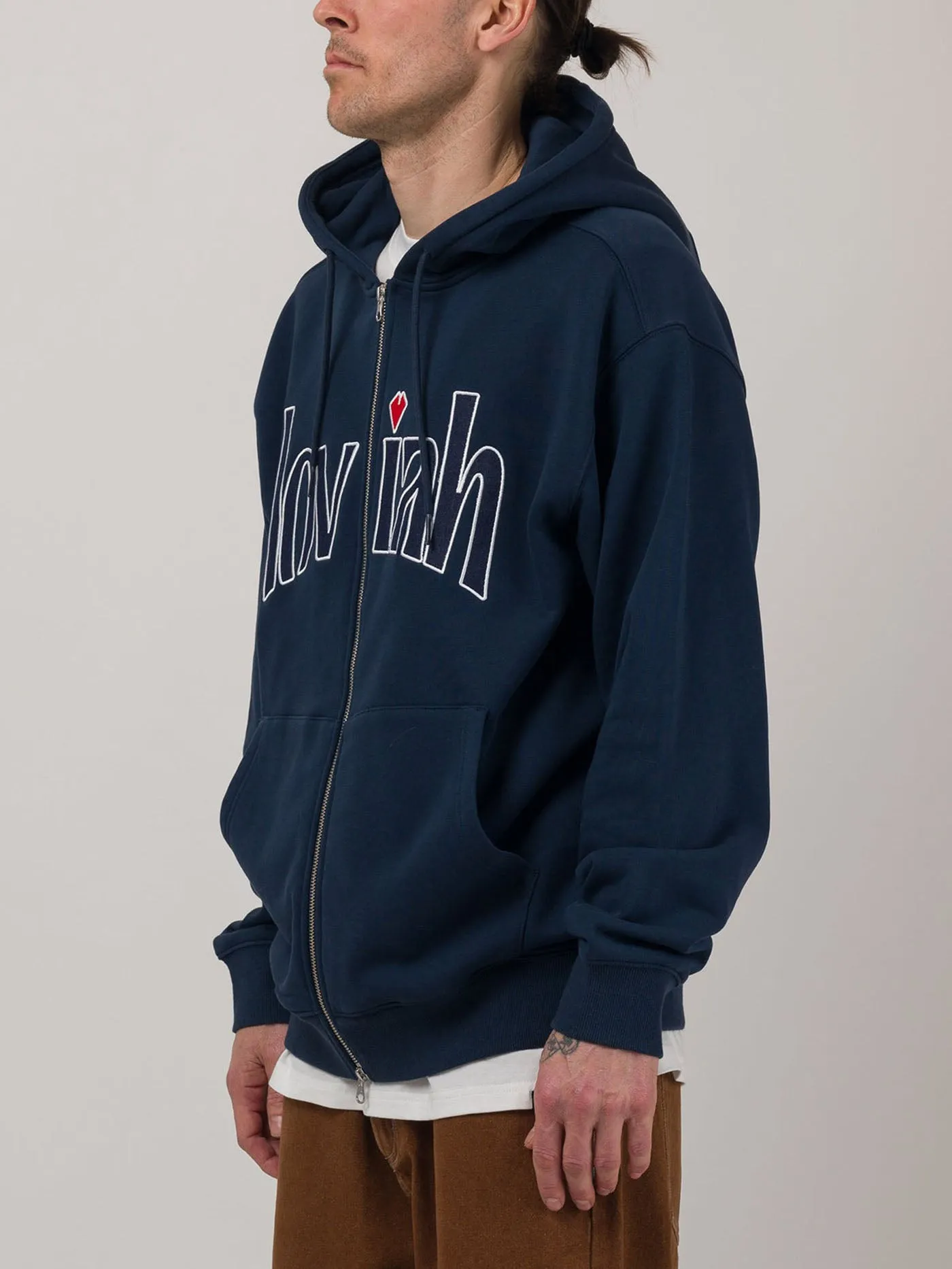 Zip Applique Hoodie